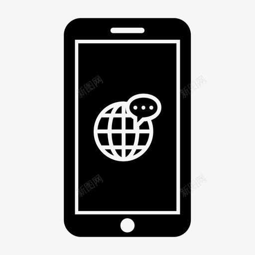智能手机屏幕技术图标svg_新图网 https://ixintu.com 世界聊天 屏幕 技术 智能手机