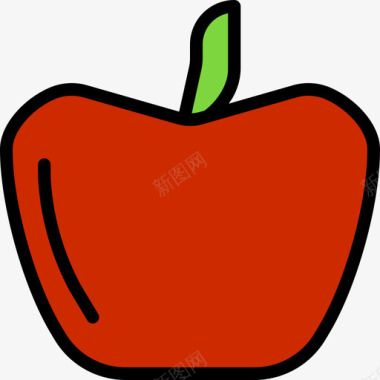 苹果食品116线性颜色图标图标