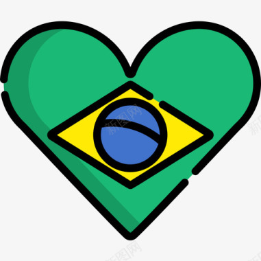巴西巴西狂欢节13线性颜色图标图标
