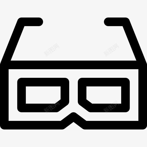 3d眼镜音频和视频12线性图标svg_新图网 https://ixintu.com 3d 眼镜 线性 视频 音频