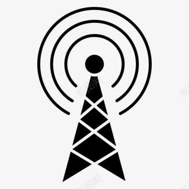 通信通信塔无线电图标图标