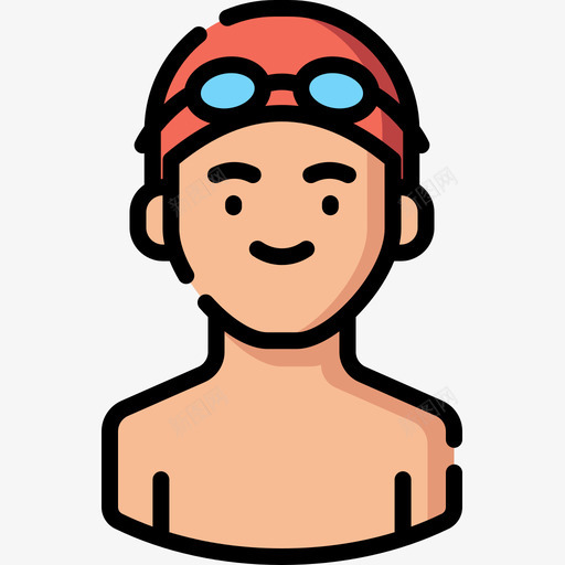 游泳运动员体育头像14线性颜色图标svg_新图网 https://ixintu.com 体育 头像 游泳 线性 运动员 颜色