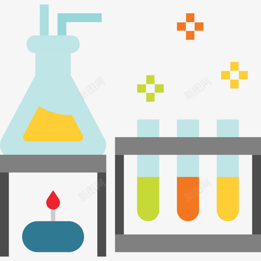 试管工业47扁平图标svg_新图网 https://ixintu.com 工业 扁平 试管