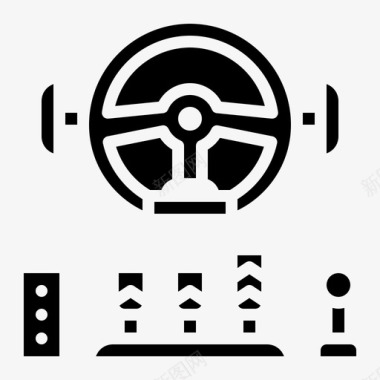 游戏方向盘控制器小工具图标图标