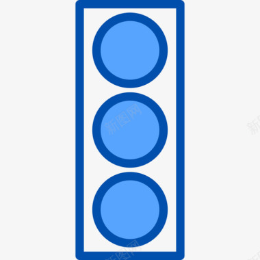 交通灯交通111蓝色图标图标
