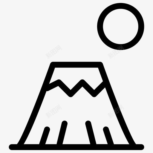 富士山名胜古迹日本图标svg_新图网 https://ixintu.com 世界 名胜古迹 地标 富士山 日本