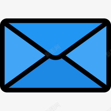 电子邮件基本图标5线颜色图标