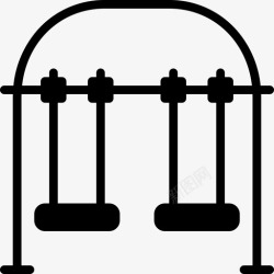 学龄前儿童秋千活动吊床图标高清图片