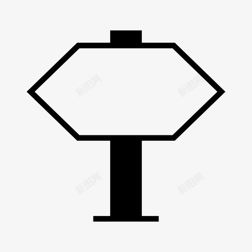 SignPostdirectionpole图标svg_新图网 https://ixintu.com SignPost direction pole signage street