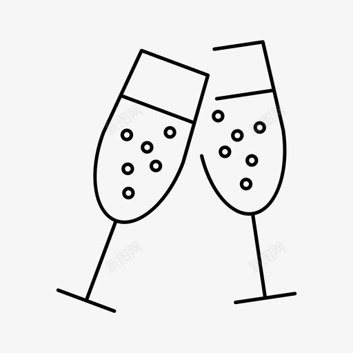 香槟杯酒酒吧图标svg_新图网 https://ixintu.com 派对 酒吧 饮料 香槟
