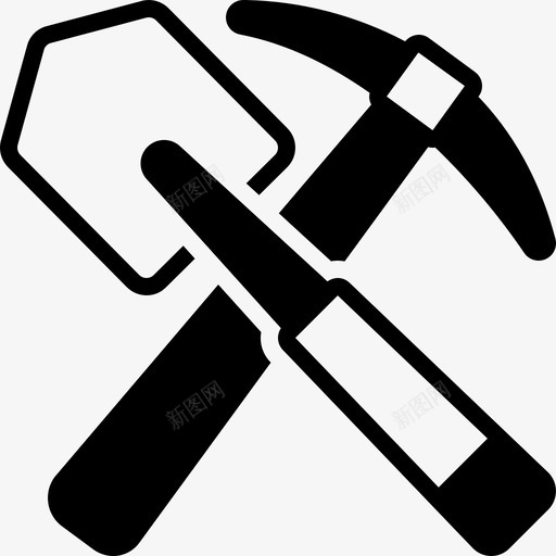 铲子农具挖掘图标svg_新图网 https://ixintu.com 农具 加固 挖掘 铲子
