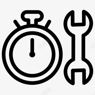 时间维护维护工具秒表图标图标