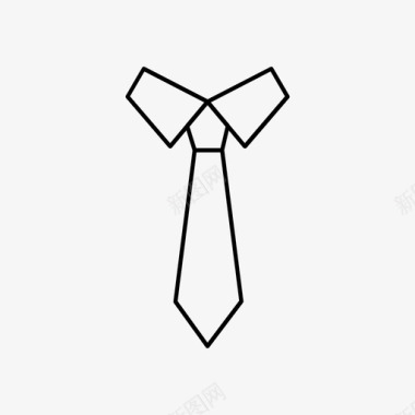 领带衣服时装图标图标