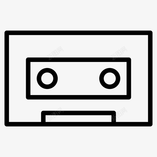 盒式磁带音频音乐图标svg_新图网 https://ixintu.com 基本设置线字形 技术 盒式磁带 音乐 音频