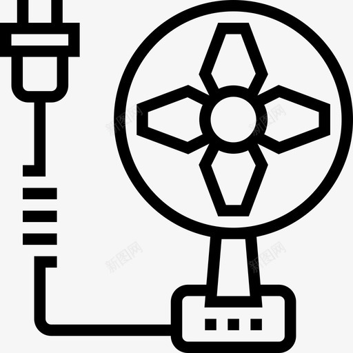 风扇家用电器10线性图标svg_新图网 https://ixintu.com 家用电器 线性 风扇