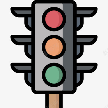 红绿灯gps导航7线颜色图标图标