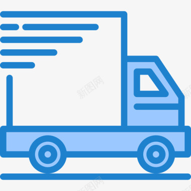 航运购物和电子商务8蓝色图标图标
