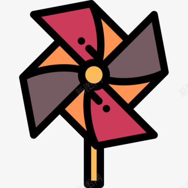 风车亚洲餐厅9颜色省略图标图标