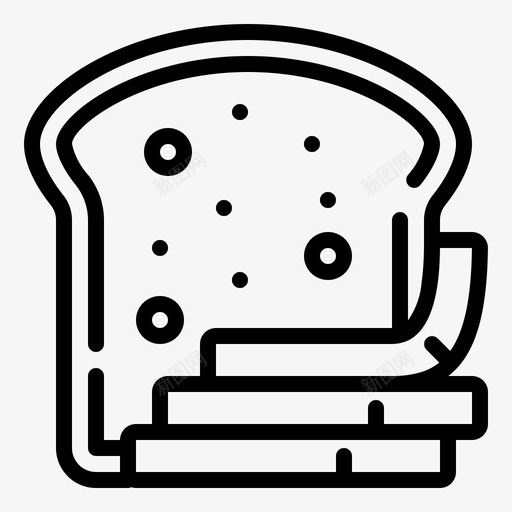 面包碳水化合物食物图标svg_新图网 https://ixintu.com 午餐 小麦 碳水化合物 营养食品 面包 食物