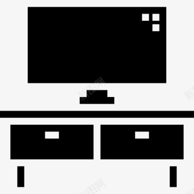 电视桌家用家具10填充物图标图标