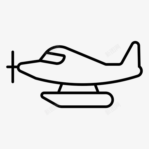 水上飞机航空飞行图标svg_新图网 https://ixintu.com 水上飞机 水电 滑翔机 航空 运输 飞行