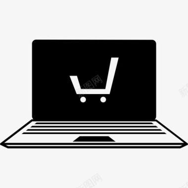 网店互联网笔记本电脑图标图标