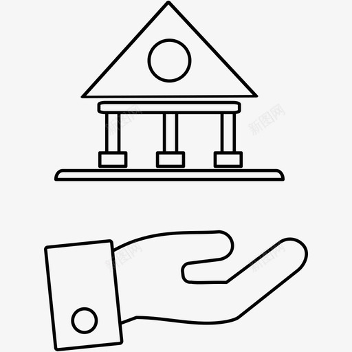银行财产住房贷款价格图标svg_新图网 https://ixintu.com 价格 住房贷款 财产 银行