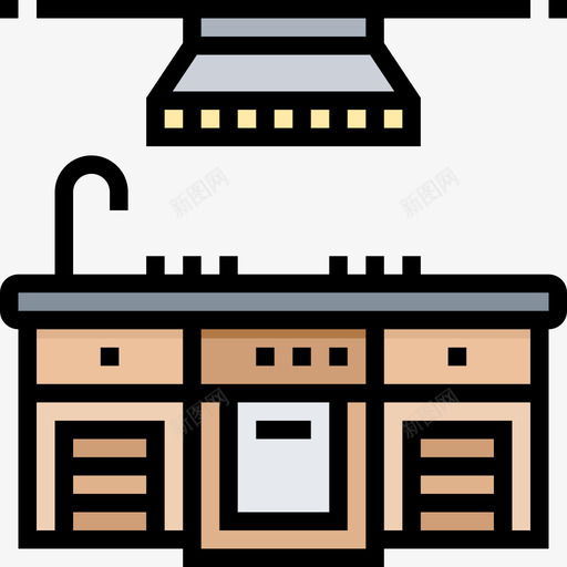 厨房餐厅53线性颜色图标svg_新图网 https://ixintu.com 厨房 线性 颜色 餐厅