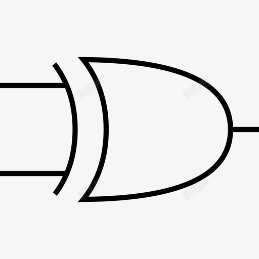 非门电气逻辑图标svg_新图网 https://ixintu.com 否定 电气 电路 逻辑 非门