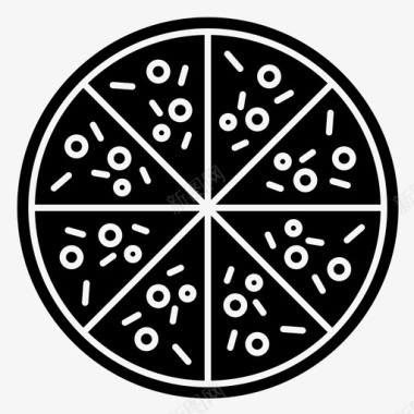 披萨食物热的图标图标