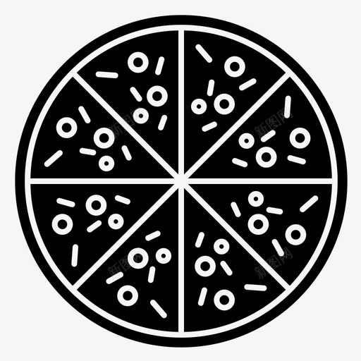 披萨食物热的图标svg_新图网 https://ixintu.com 切片 披萨 热的 食物 食物字形固体