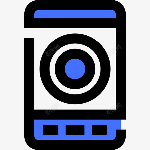 智能手机创意8蓝色图标svg_新图网 https://ixintu.com 创意 手机 智能 蓝色