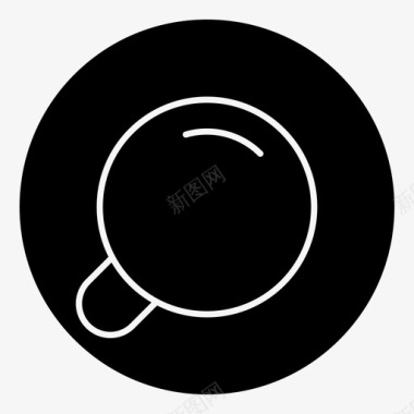 咖啡杯子咖啡店字形图标图标