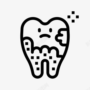 牙菌斑牙科牙医图标图标