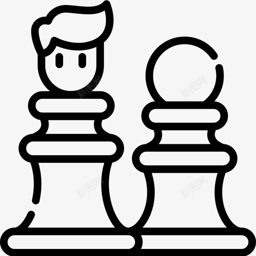 象棋领导力8直线型图标svg_新图网 https://ixintu.com 直线 线型 象棋 领导力