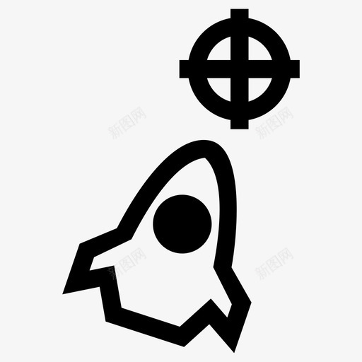 火箭宇航员目标图标svg_新图网 https://ixintu.com 任务 创新 宇航员 火箭 目标