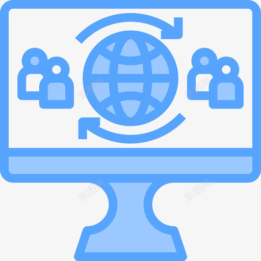 全球4台电脑显示屏图标svg_新图网 https://ixintu.com 4台 全球 显示屏 电脑