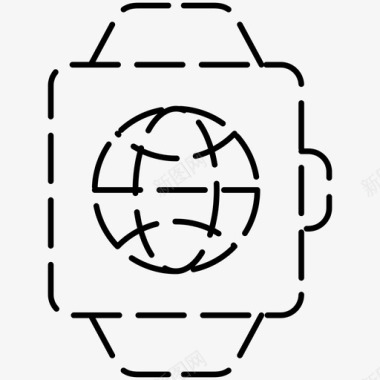 智能手表全球国际图标图标