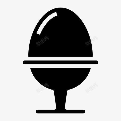 鸡蛋煮熟早餐图标svg_新图网 https://ixintu.com 早餐 早餐黑 煮熟 食物 鸡蛋