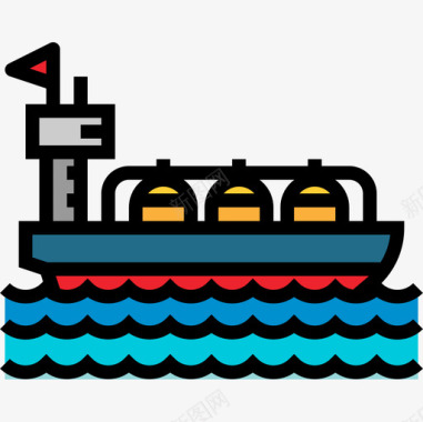 货船工业50线型颜色图标图标