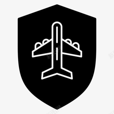 飞机安全机场安全航空标志图标图标