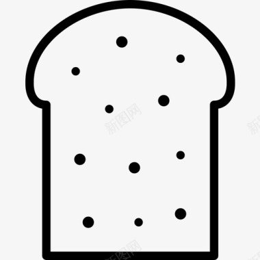 切片面包食品和饮料5线性图标图标