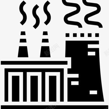 核电站核元素2字形图标图标