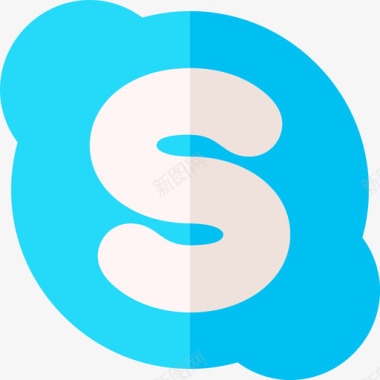 Skype社交媒体111扁平图标图标