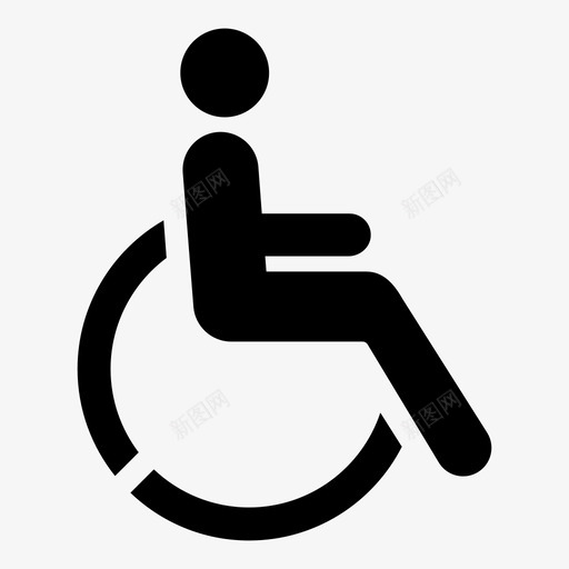 轮椅残疾人人图标svg_新图网 https://ixintu.com 交通工具 人 人员 停车场 带人标志 残疾人 轮椅