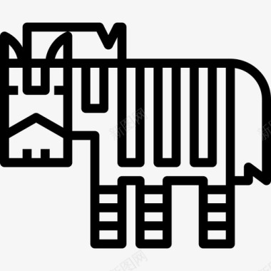 斑马动物9直系图标图标