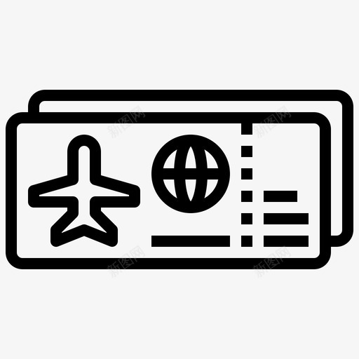 78机场直飞机票图标svg_新图网 https://ixintu.com 78机场直飞机票