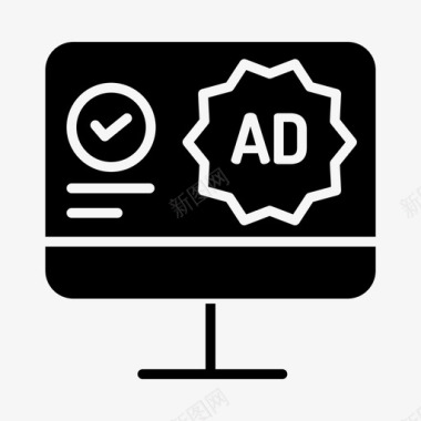 计算机广告8字形图标图标