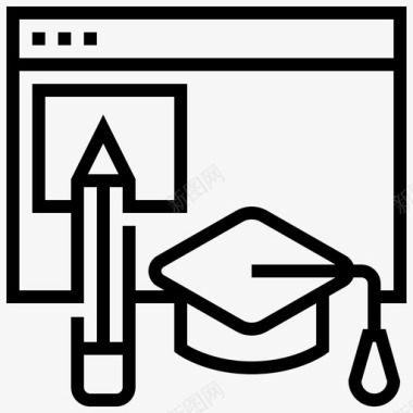 在线教育计算机课程图标图标