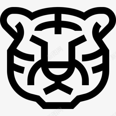 老虎动物46直系图标图标